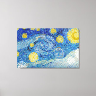 Van Gogh is het Sterrennacht Canvas Afdruk