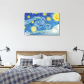 Van Gogh is het Sterrennacht Canvas Afdruk (Insitu (Slaapkamer))