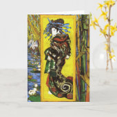 Van Gogh Japonaiserie Oiran Carte de voeux (Fleur jaune)