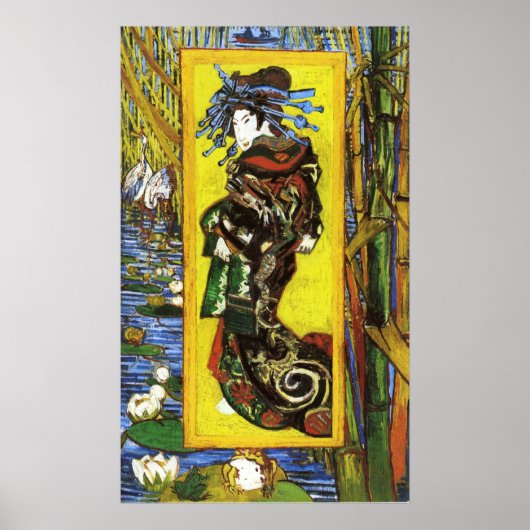 Van Gogh Japonaiserie Oiran Poster (Voorkant)