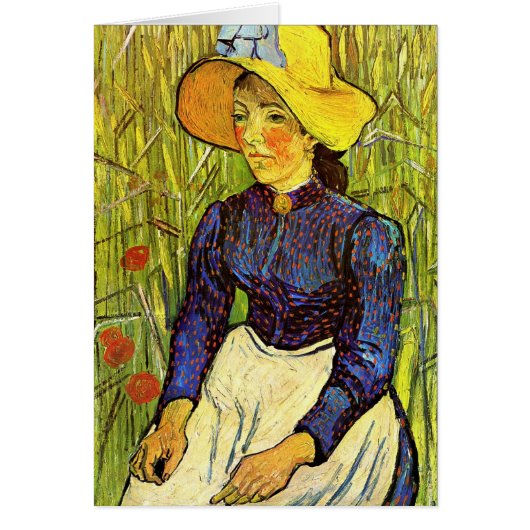 Van Gogh, Jeune paysanne avec Casquette de paille (Devant)