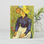 Van Gogh, jonge boerenvrouw met stro-Pet (Staand voorkant)