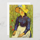 Van Gogh, jonge boerenvrouw met stro-Pet (Voorkant / Achterkant)