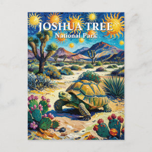 Van Gogh Joshua Tree Wildlife Schildpad Kleurrijk Briefkaart
