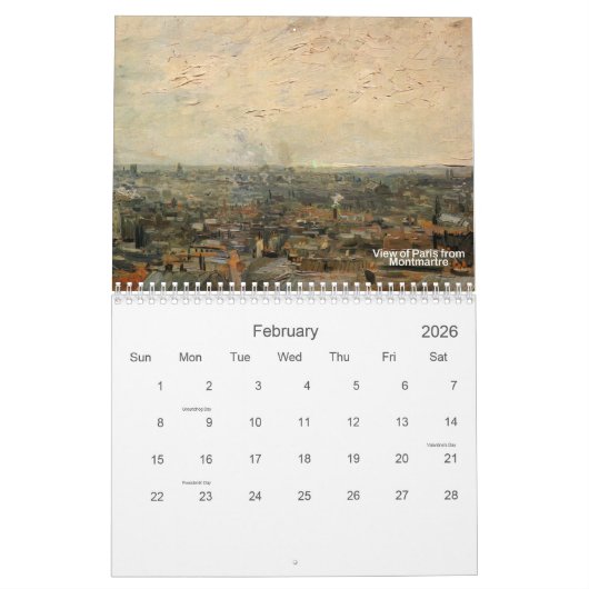 Van Gogh Kalender (Feb 2026)