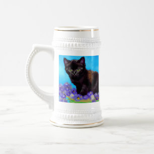 Van Gogh Kat en Bloemen Bierpul