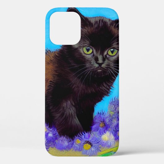 Van Gogh Kat en Bloemen Case-Mate iPhone Case (Achterkant)