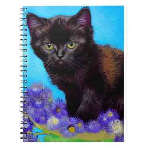 Van Gogh Kat en Bloemen Notitieboek