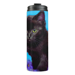 Van Gogh Kat en Bloemen Thermosbeker