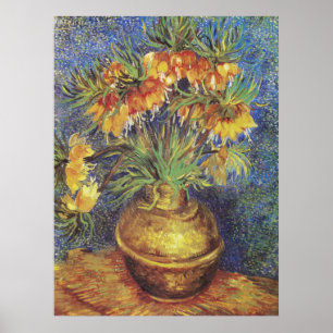 Van Gogh Keizerkronen in Koperen Vaas Poster