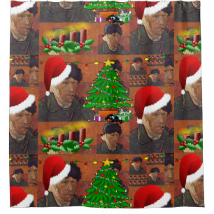 van gogh kerst douchergordijn douchegordijn