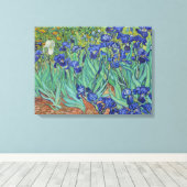 Van Gogh Klassiek Schilderij Irissen Floral Botani Canvas Afdruk (Insitu (Houten vloer))