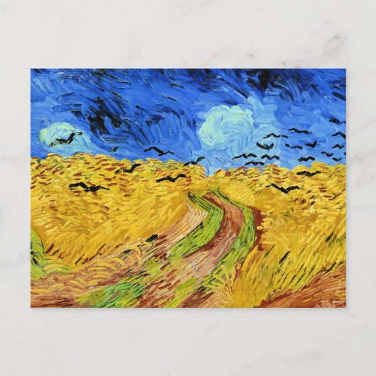 Van Gogh - Korenveld met kraaien, Briefkaart (Voorkant)