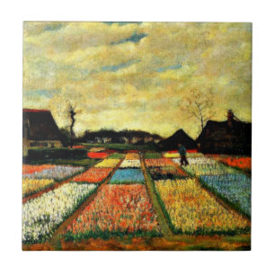 Van Gogh kunst: Bloemperken in Holland Tegeltje
