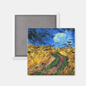 Van Gogh kunst: Korenveld met kraaien Magneet (Voorkant / Achterkant)
