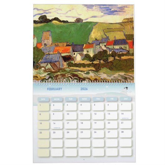 Van Gogh kunst landschap Kalender (Feb 2026)