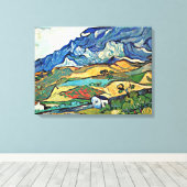 Van Gogh kunst - Les Alpilles berglandschap Canvas Afdruk (Insitu (Houten vloer))