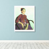 Van Gogh | La Mousmé Canvas Afdruk (Insitu (Houten vloer))