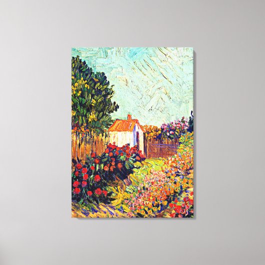 Van Gogh - Landschap, beroemd kunstschilderij Canvas Afdruk (Voorkant)