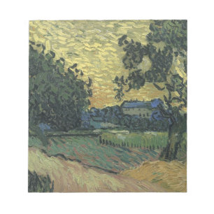 Van Gogh Landschap bij schemering Notitieblok