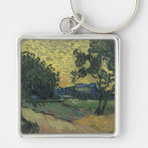 Van Gogh Landschap bij schemering Sleutelhanger