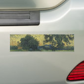 Van Gogh Landschap in Twilight Bumpersticker (Op auto)