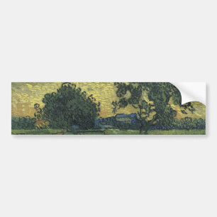 Van Gogh Landschap in Twilight Bumpersticker