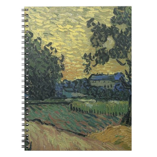 Van Gogh Landschap in Twilight Notitieboek (Voorkant)