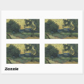 Van Gogh Landschap in Twilight Rechthoekige Sticker (Vel)