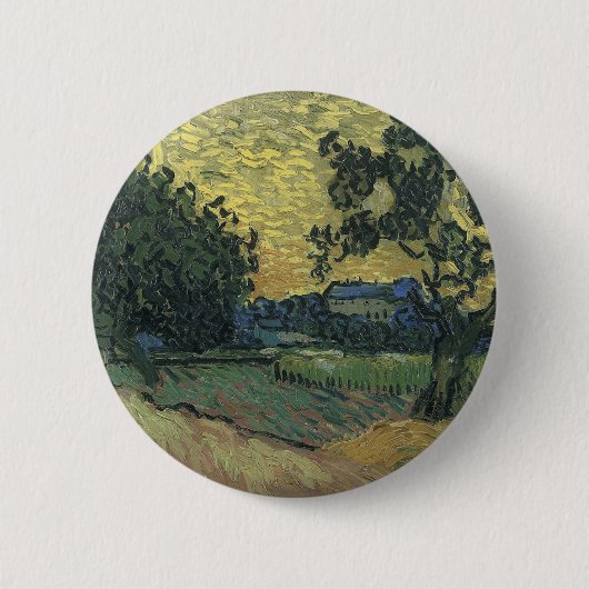 Van Gogh Landschap in Twilight Ronde Button 5,7 Cm (Voorkant)