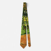 Van Gogh - Landschap met Bomen en Mensen Stropdas (Voorkant)