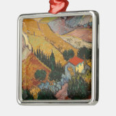 Van Gogh Landschap met House en Plowman Metalen Ornament (Links)