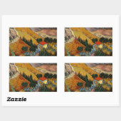 Van Gogh Landschap met House en Plowman Rechthoekige Sticker (Vel)