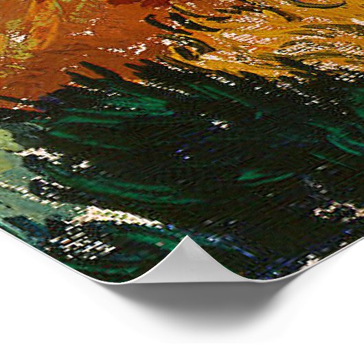 Van Gogh - Landschap met huis en ploegman, Poster (Hoek)