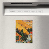 Van Gogh - Landschap met huizen en ploegen Magneet (Insitu (Vaatwasser))