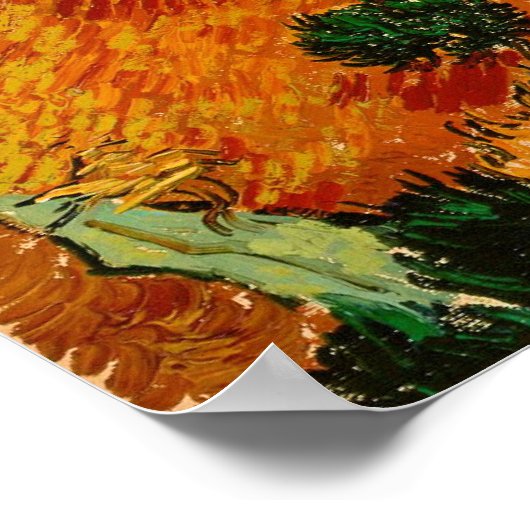 Van Gogh - Landschap met huizen en ploegen Poster (Hoek)