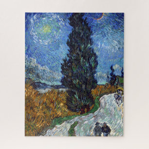 Van Gogh Landweg Cipres Kunstwerk Legpuzzel