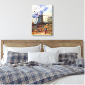 Van Gogh - Le Moulin de La Galette Windmill Canvas Afdruk (Insitu (Slaapkamer))