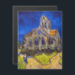 Van Gogh - L'église à la carte magnétique Auvers<br><div class="desc">L'église d'Auvers / l'Eglise à Auvers-sur-oise par Vincent Van Gogh en 1890</div>