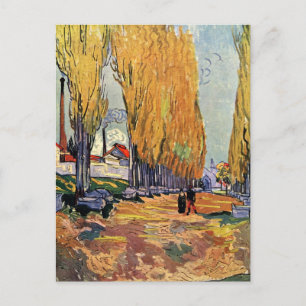 Van Gogh; Les Alyscamps (begraafplaats),  kunst Briefkaart