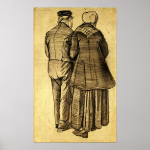 Van Gogh - Man en vrouw van achteren Poster