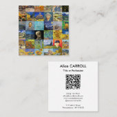 Van Gogh - Masterstuks Mosaic Patchwork - QR-code Vierkante Visitekaartje (Voorkant / Achterkant)