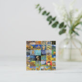Van Gogh - Masterstuks Mosaic Patchwork - QR-code Vierkante Visitekaartje (Staand voorkant)