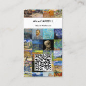 Van Gogh - Masterstuks Mosaic Patchwork - QR-code Visitekaartje (Voorkant)