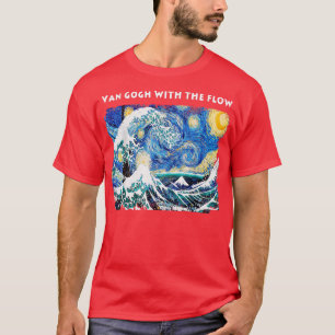 Van Gogh met de Sterrennacht van de stroom en de G T-shirt