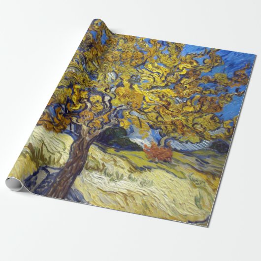 Van Gogh Moerbeiboom meesterwerk Kunst Cadeaupapier (Uitgerold)
