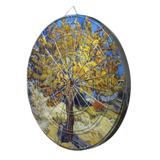 Van Gogh Moerbeiboom meesterwerk Kunst Dartbord (Voorkant Rechts)