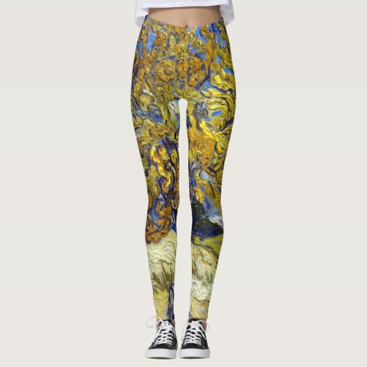 Van Gogh Moerbeiboom meesterwerk Kunst Leggings (Voorkant)