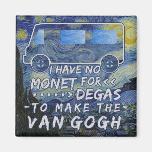 Van Gogh Monet Degas Funny Artist Pun Sterrennacht Magneet