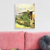Van Gogh - Montmarte Path met zonnebloemen, Canvas Afdruk (Insitu (Woonkamer))